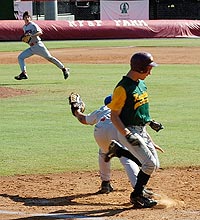 Throw to Murphy for third out